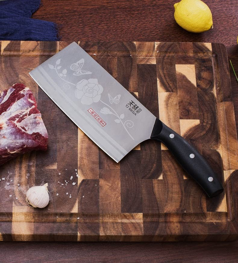 Meat Cleaver Knife 7.5in Chef Knife Heavy Duty Butcher Kitchen Tool