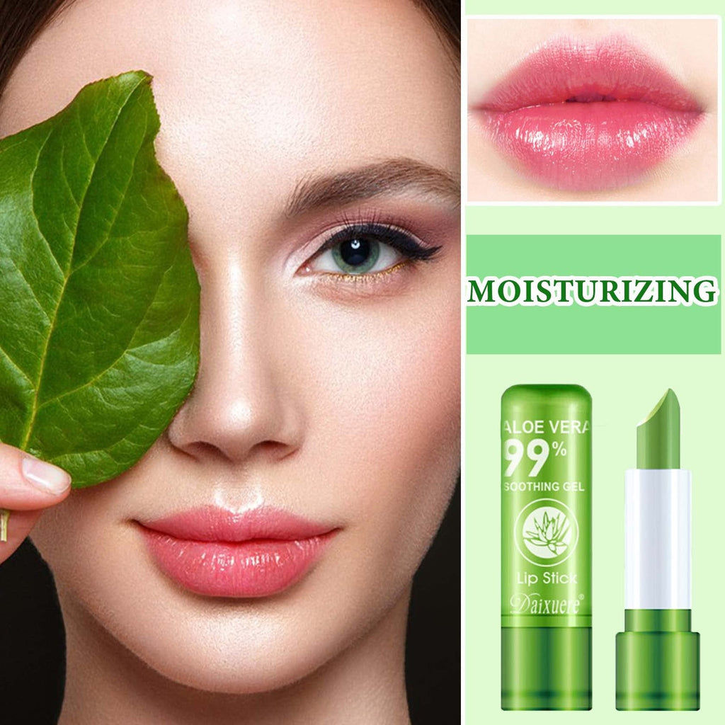 Aloe Vera Color Changing Lipstick Set Moisturizing Long Lasting Lip Balm