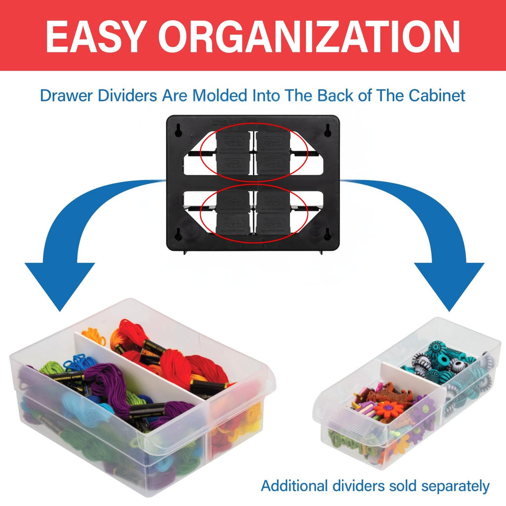 16-Drawer Plastic Drawer Storage Cabinet for Garage Organization, Beads, Makeup