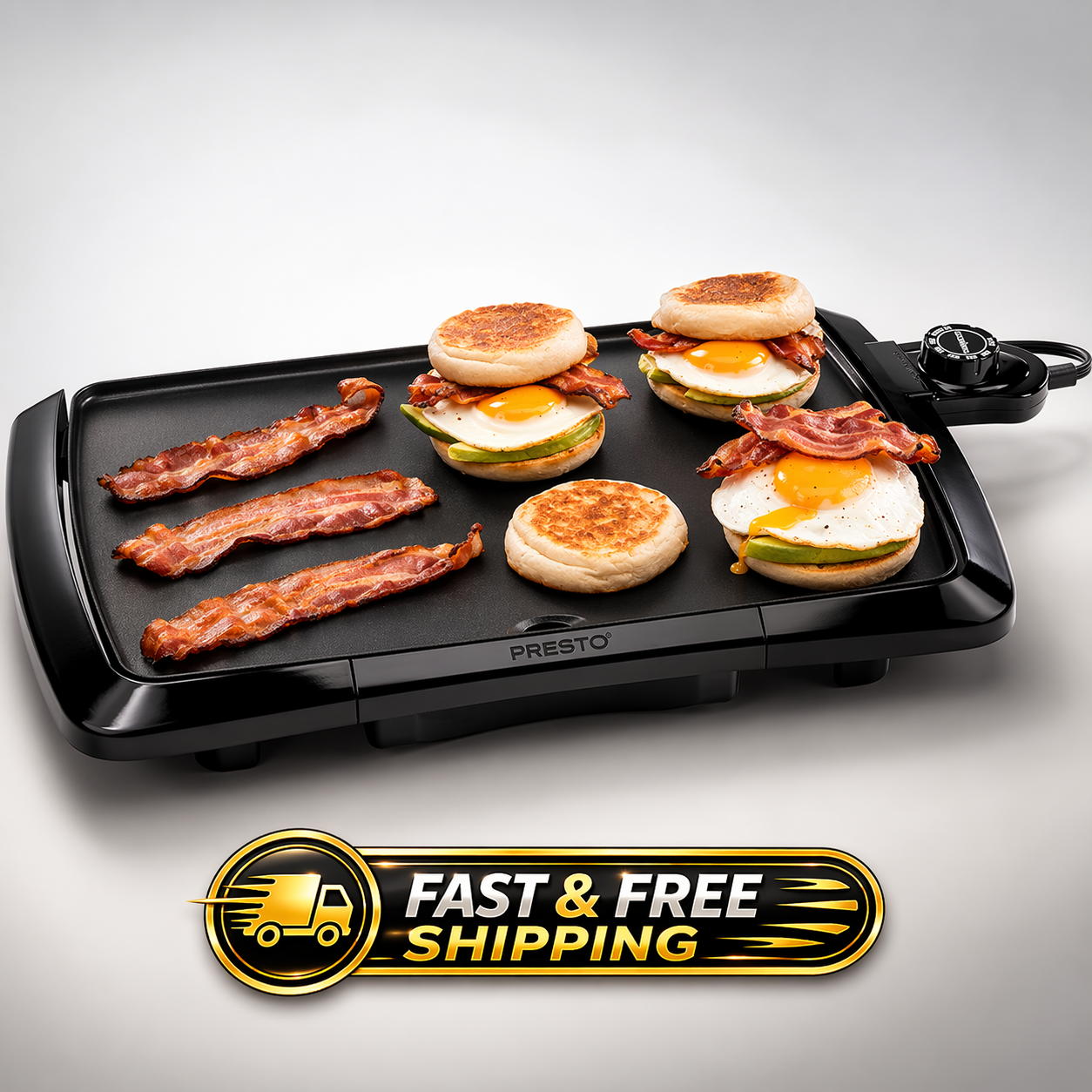 Electric Griddle Cool Touch Nonstick Flat Top Large Cooking Kitchen Indoor