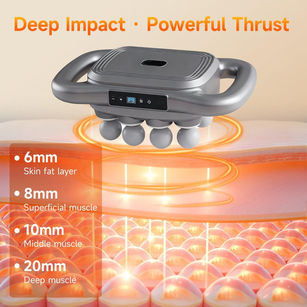 ZEDRIWELL 16-Head Massage Gun Set, Deep Tissue Percussion Massager with 9 Modes