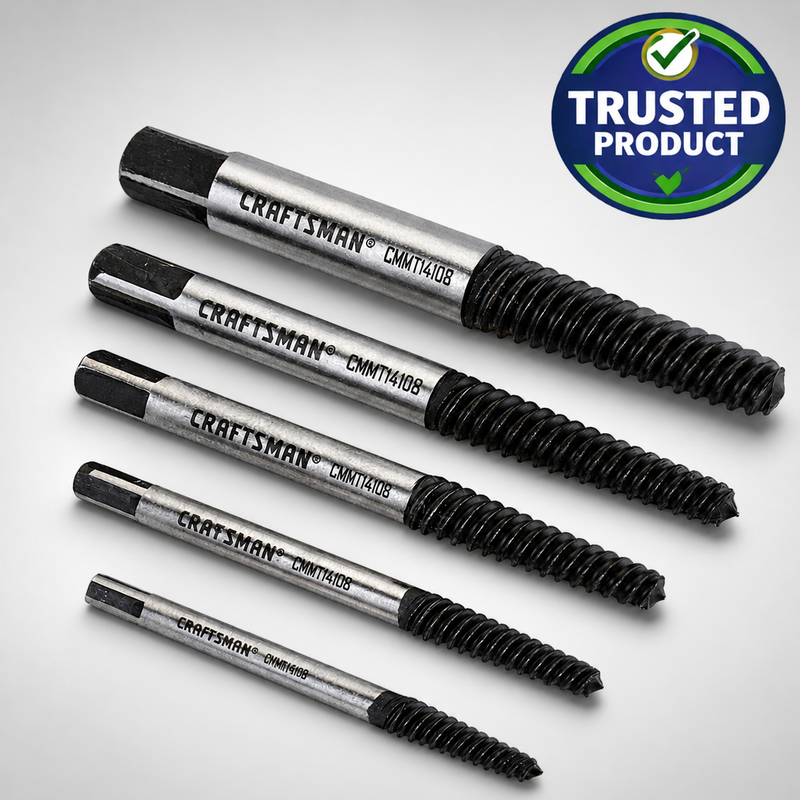 CRAFTSMAN Spiral Screw Extractor Tool Set Removes Broken & Stripped Bolts