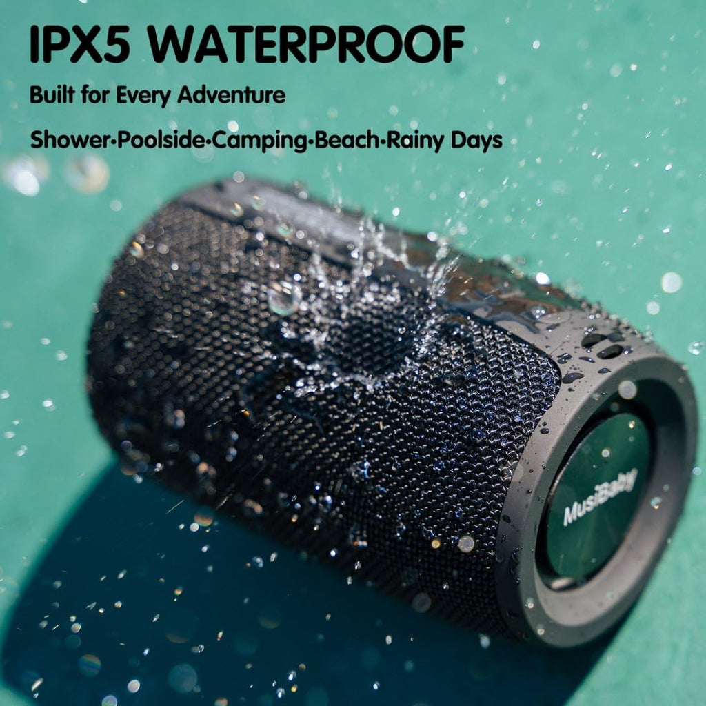 Musibaby M68 Bluetooth Speaker Waterproof Deep Bass 24H Portable Audio