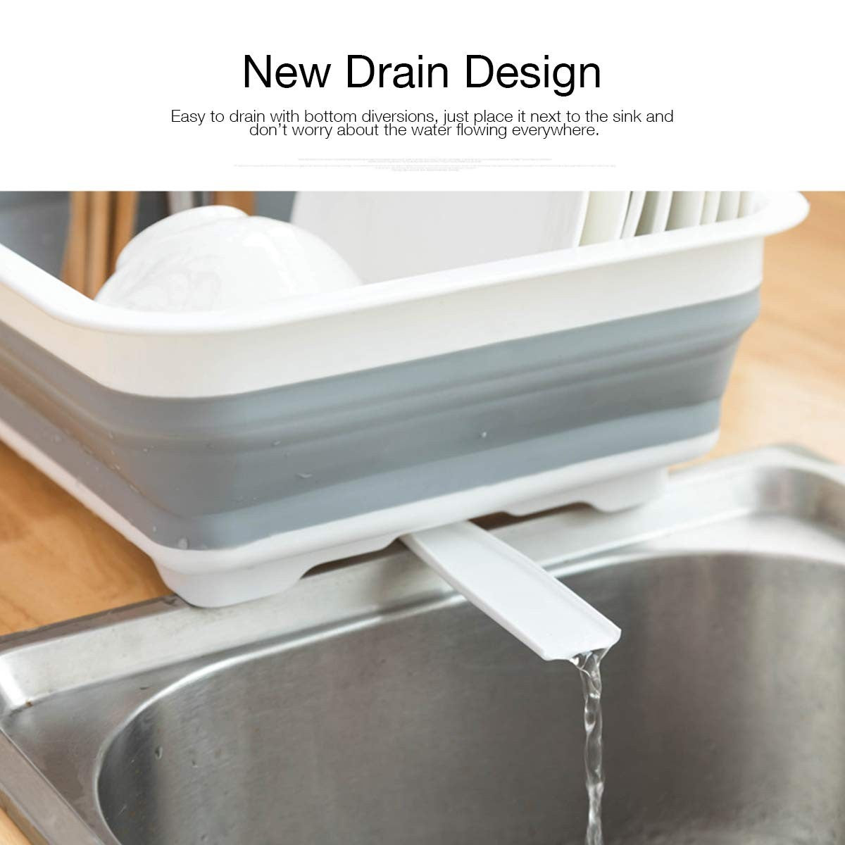 Collapsible Dish Drying Rack Portable Dinnerware Drainer Organizer - Kitchen RV