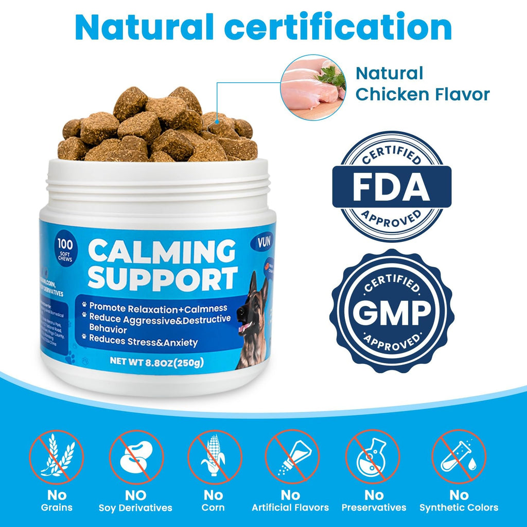 Calming Chews for Dog, Calming Chews Anxiety & Stress Relief Treat with Melaton