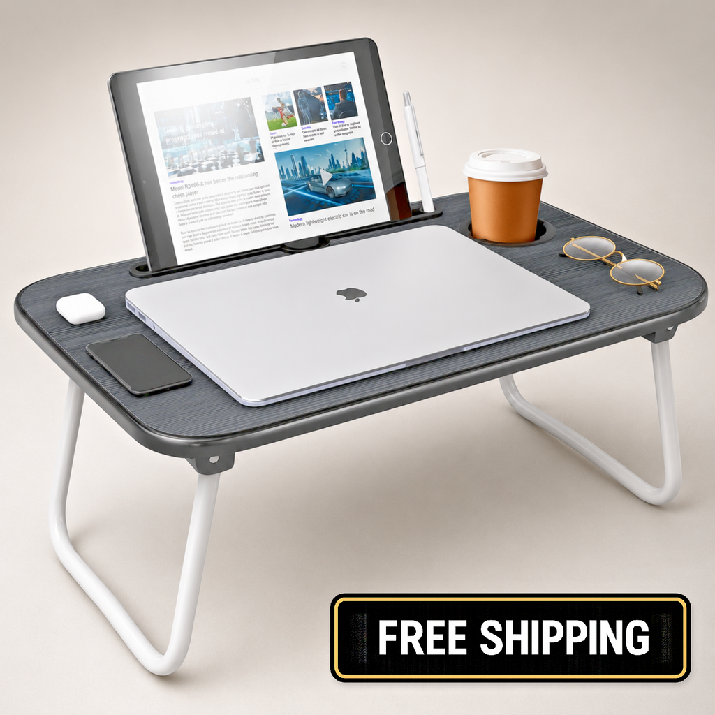 Laptop Bed Tray Table, Laptop Stand, Portable Lap Desks with Foldable Legs, Read