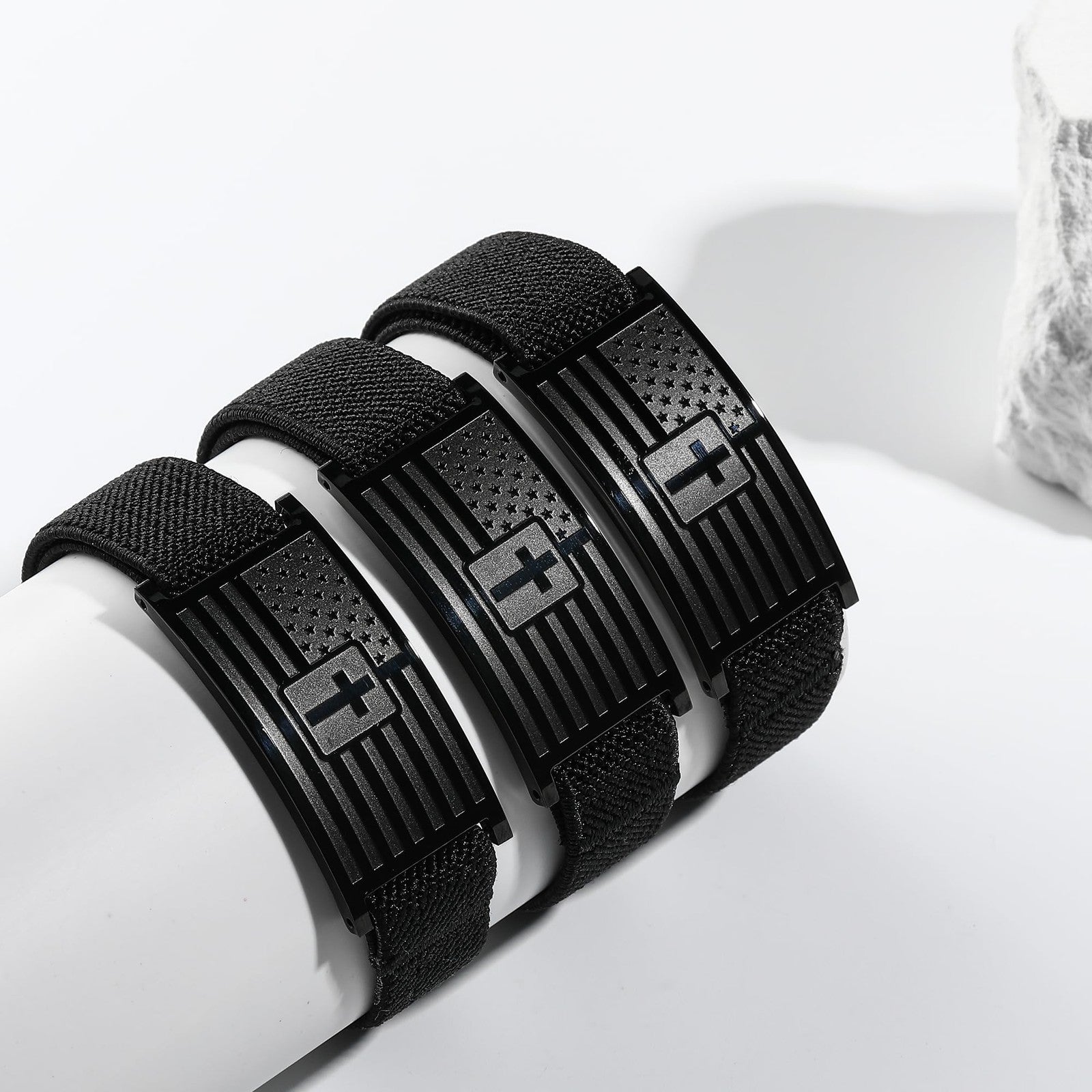 Zocomi American Flag Cross Bracelet Adjustable Christian Faith Gift Men Women