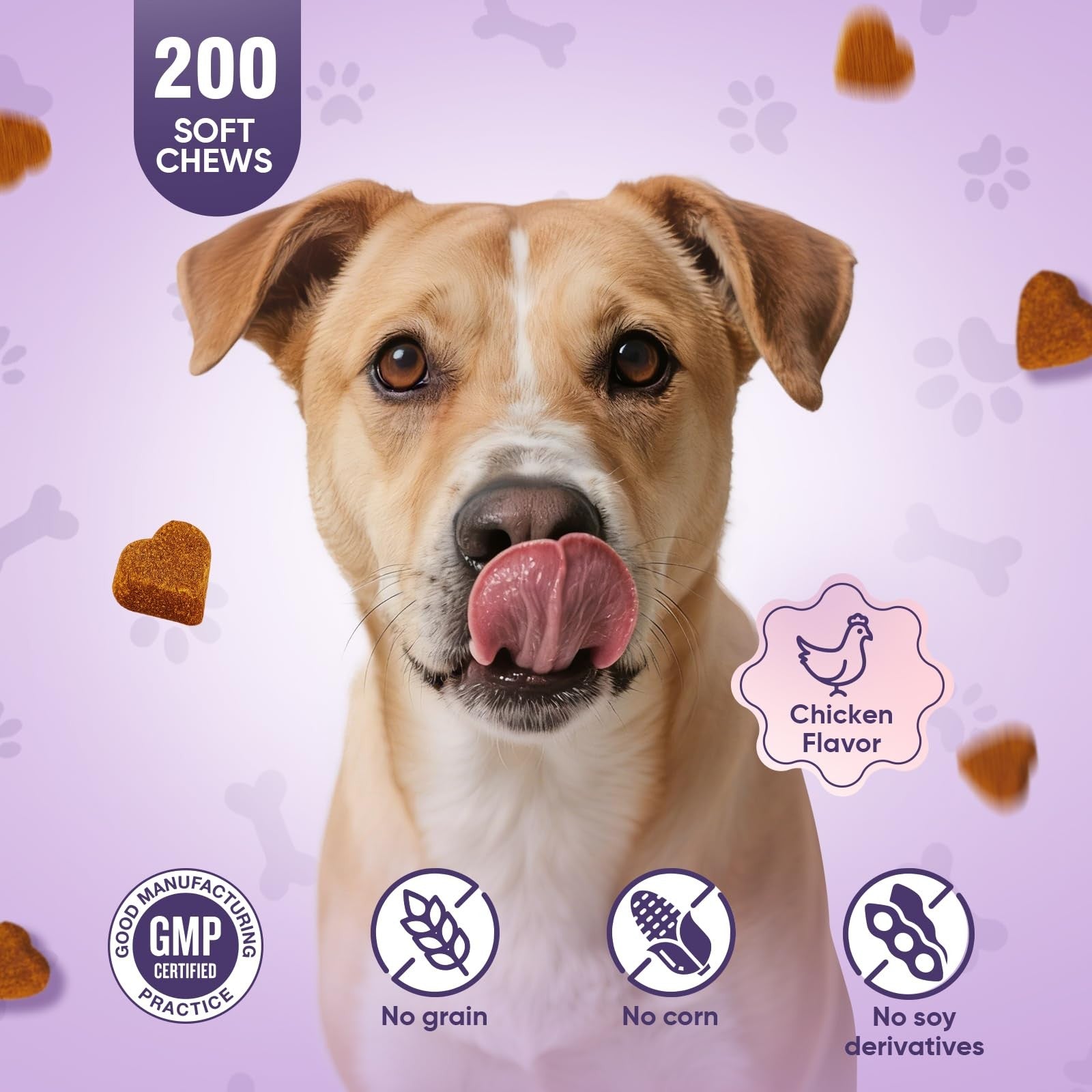 Glucosamine Dog Joint Support Chews 200ct Hip Mobility Chondroitin MSM