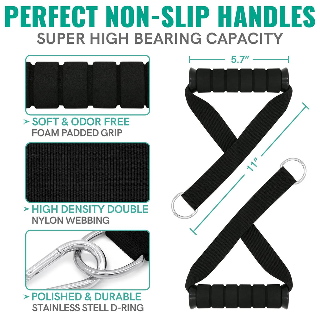 150LB Resistance Bands Set with Handles Door Anchor Home Gym Workout