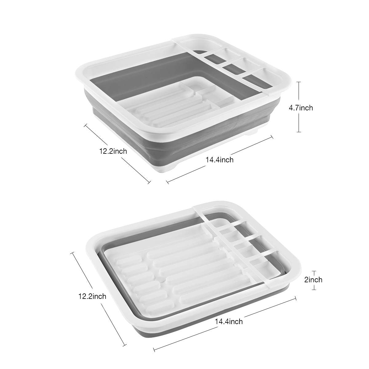 Collapsible Dish Drying Rack Portable Dinnerware Drainer Organizer - Kitchen RV