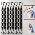 10 Pack Space Saving Cascading Hanger Organizers 5 Hole Black Closet Storage