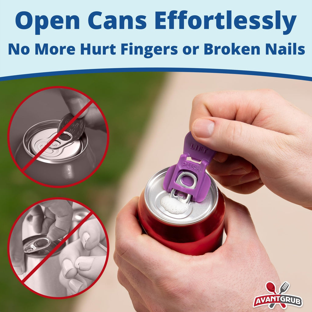 6 Pack Can Tab Opener Covers Fits 6-16oz & Slim Soda Beer Cans Bug Protector