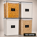 4 PCS Large Food Storage Containers 5.2L / 175oz, 4 Pieces BPA Free Plastic