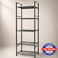 5 Tier Metal Storage Shelf Rack Narrow Shelving Unit Pantry Kitchen Organizer