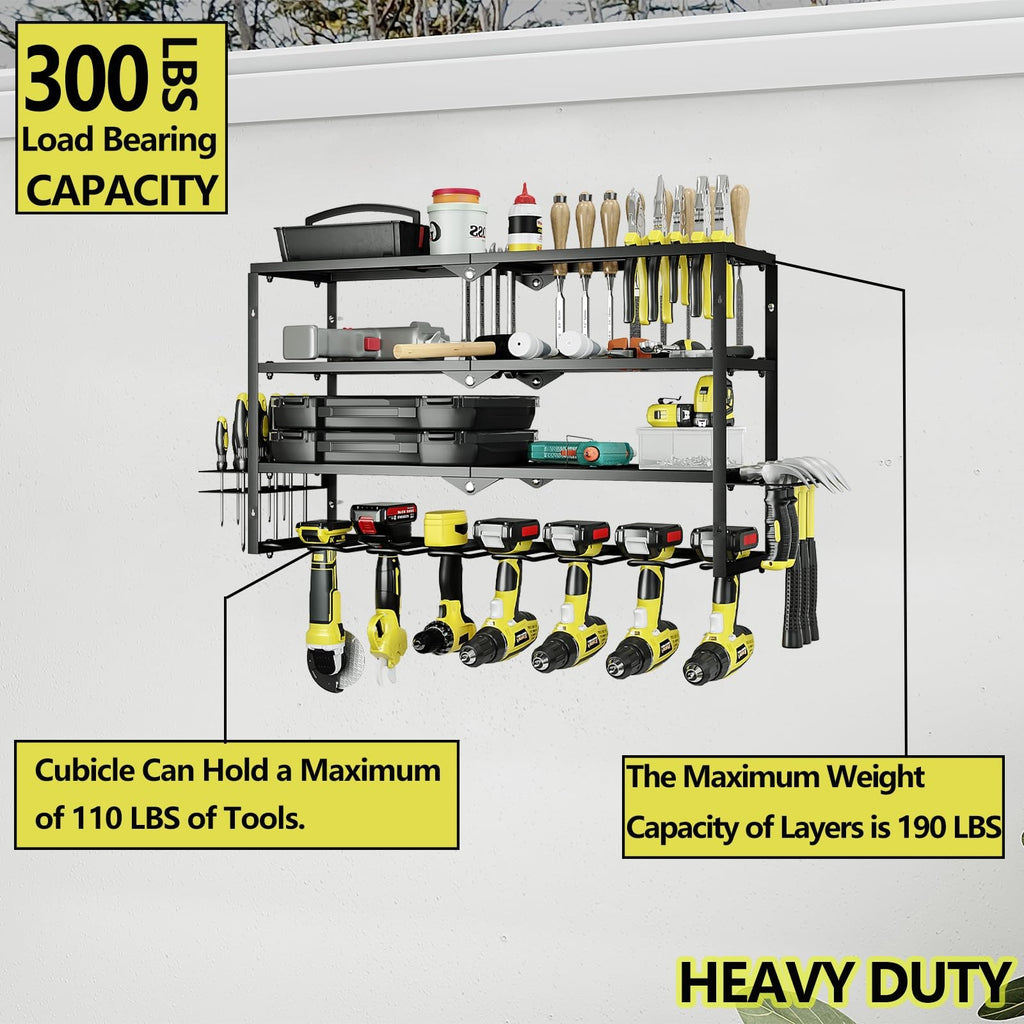 AZERPIAN Tool Organizer Heavy Duty Power Wall Mount for Drill and Cordless Tools