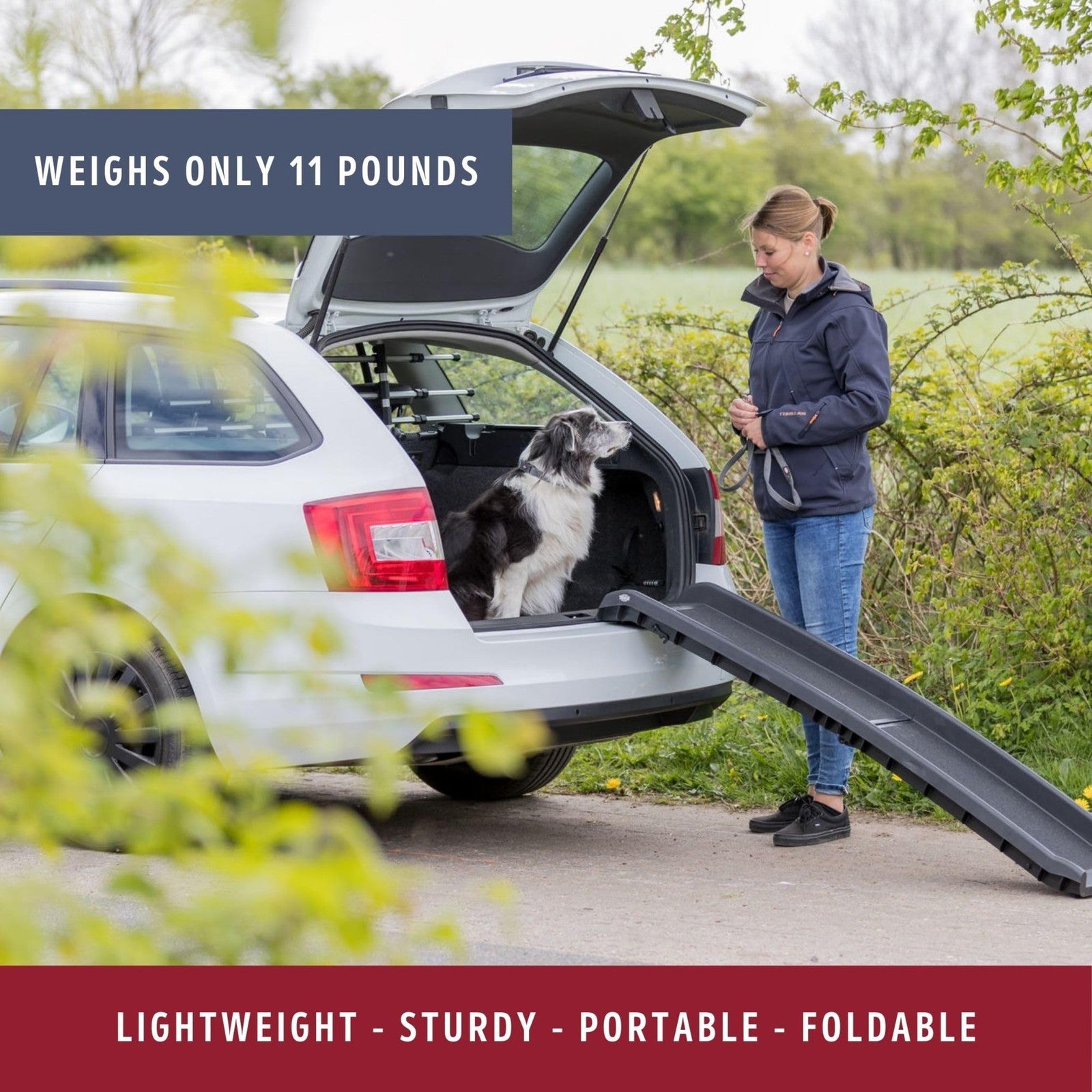 Trixie Folding Dog Ramp with Non-Slip Surfaces - Pet Ramp for Large Cars and SUV