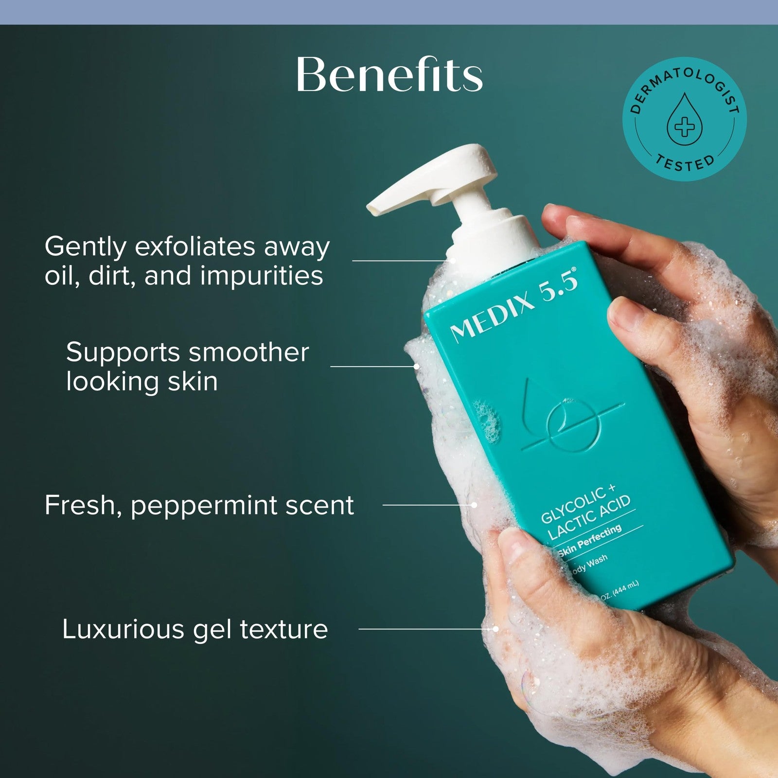MEDIX Smooth & Firm 3PC Skin Care Set | Glycolic Acid Exfoliating Body Wash Gel