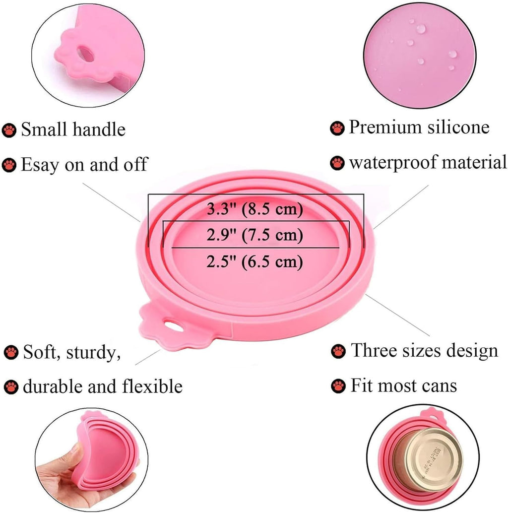 4 Pack Silicone Pet Food Can Lids Covers Fits Most Dog Cat Food Cans Multicolor