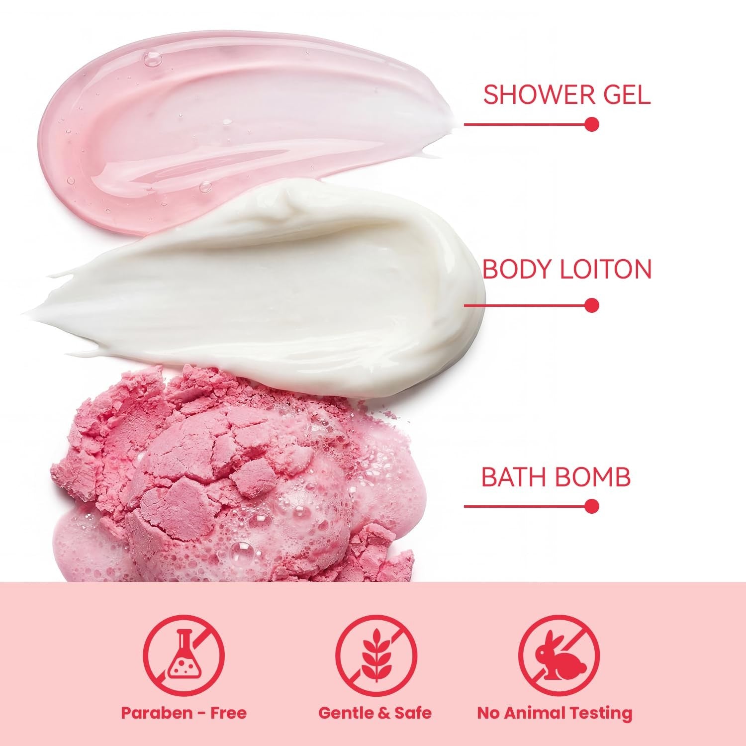 Rose Spa Gift Set for Women Bath Basket Self Care Kit Relaxation Home Spa