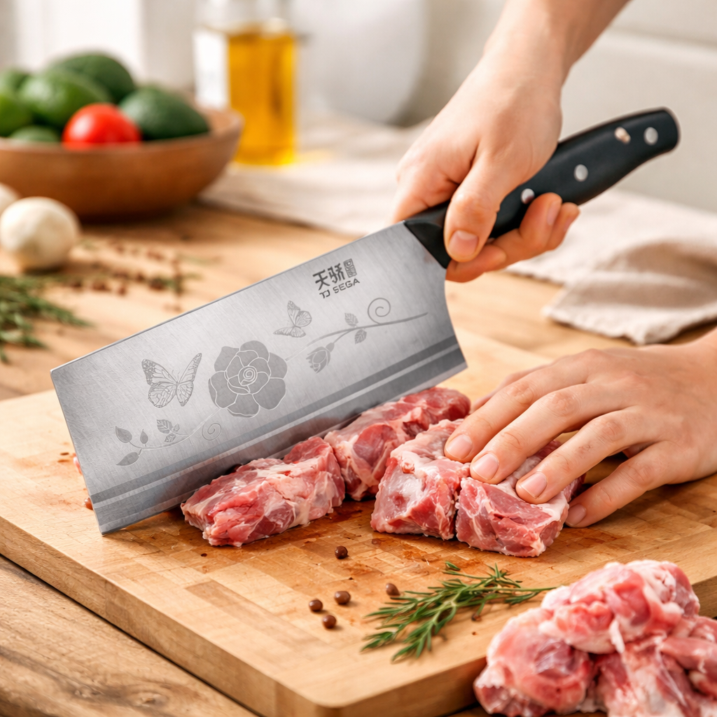 Meat Cleaver Knife 7.5in Chef Knife Heavy Duty Butcher Kitchen Tool