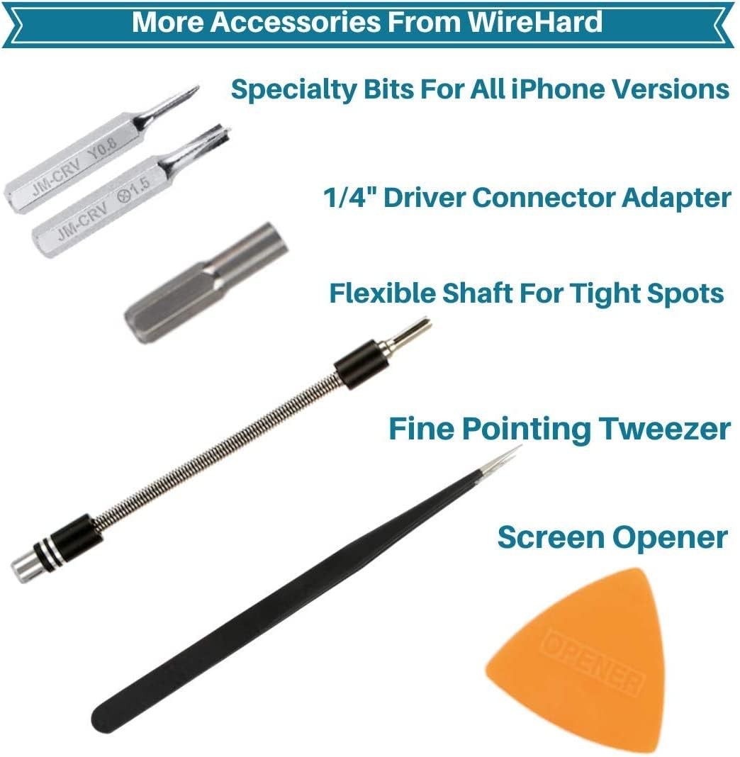 WIREHARD 62 in 1 Precision Screwdriver Set Magnetic Repair Tool Kit with Triwing