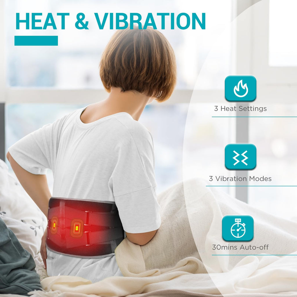 Comfytemp Cordless Heating Pad Massager Rechargeable Back Waist Heat Belt