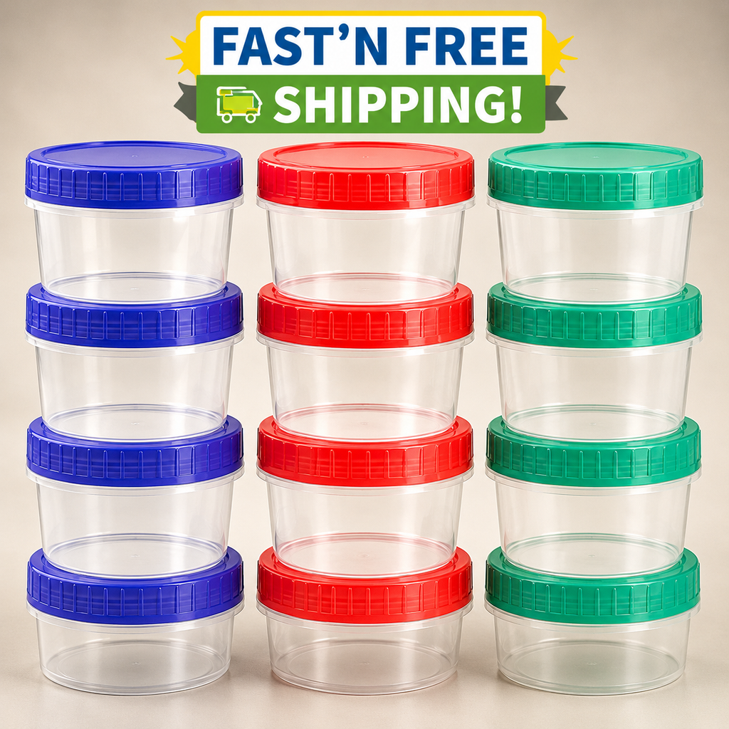SGKSUN 2oz Sauce Containers 12 Pack Leak Proof Dressing Cups Meal Prep Lids
