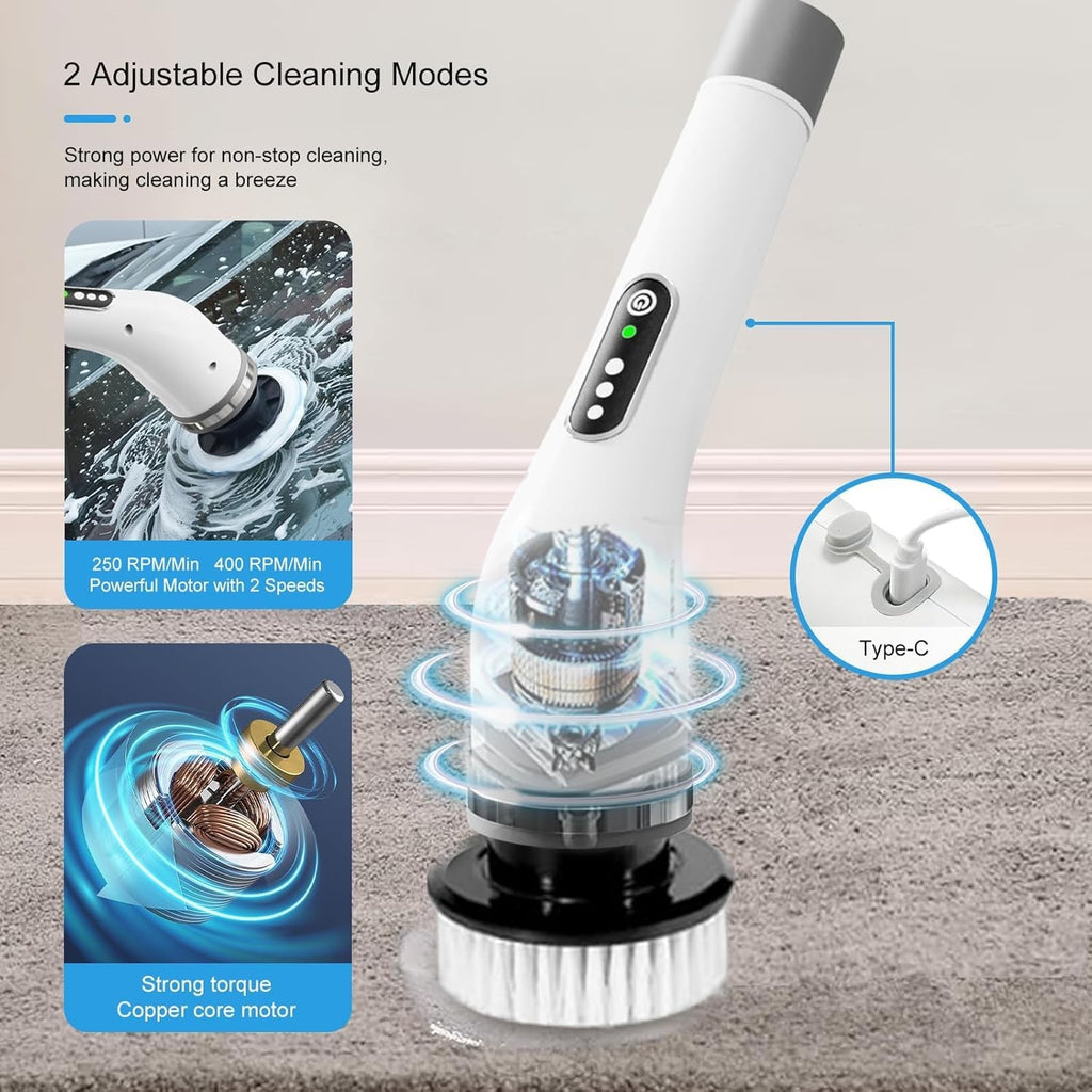 Electric Spin Scrubber, Electric Cleaning Brush for Bathroom, Kitchen and Shower