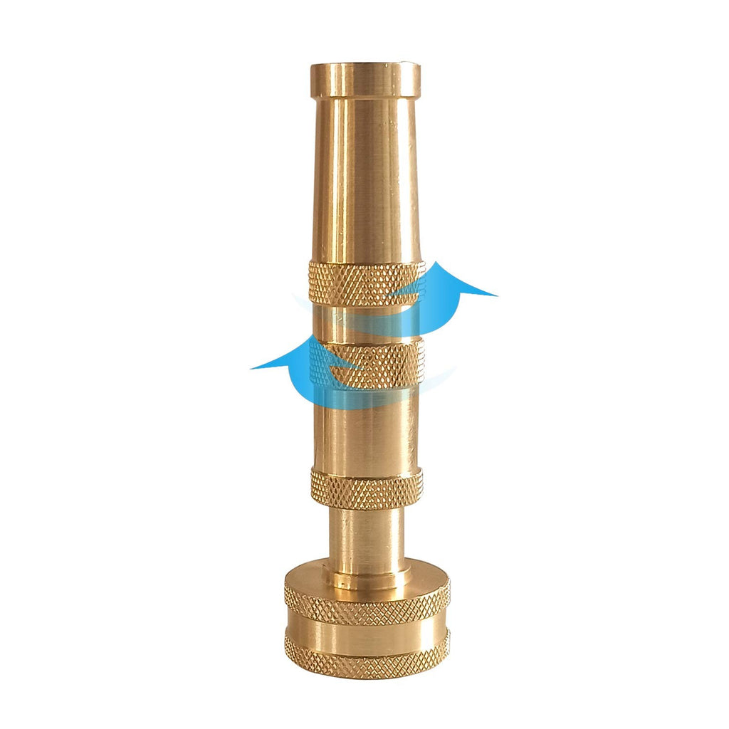 2 Pack 4" Brass Adjustable Garden Hose Nozzles w/10 Rubber Washers 3/4"