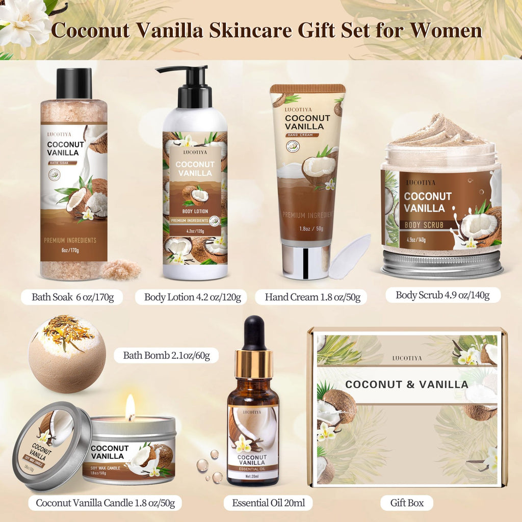 Birthday Gift Basket for Women Self Care Set Mug Candle Spa Box Friend