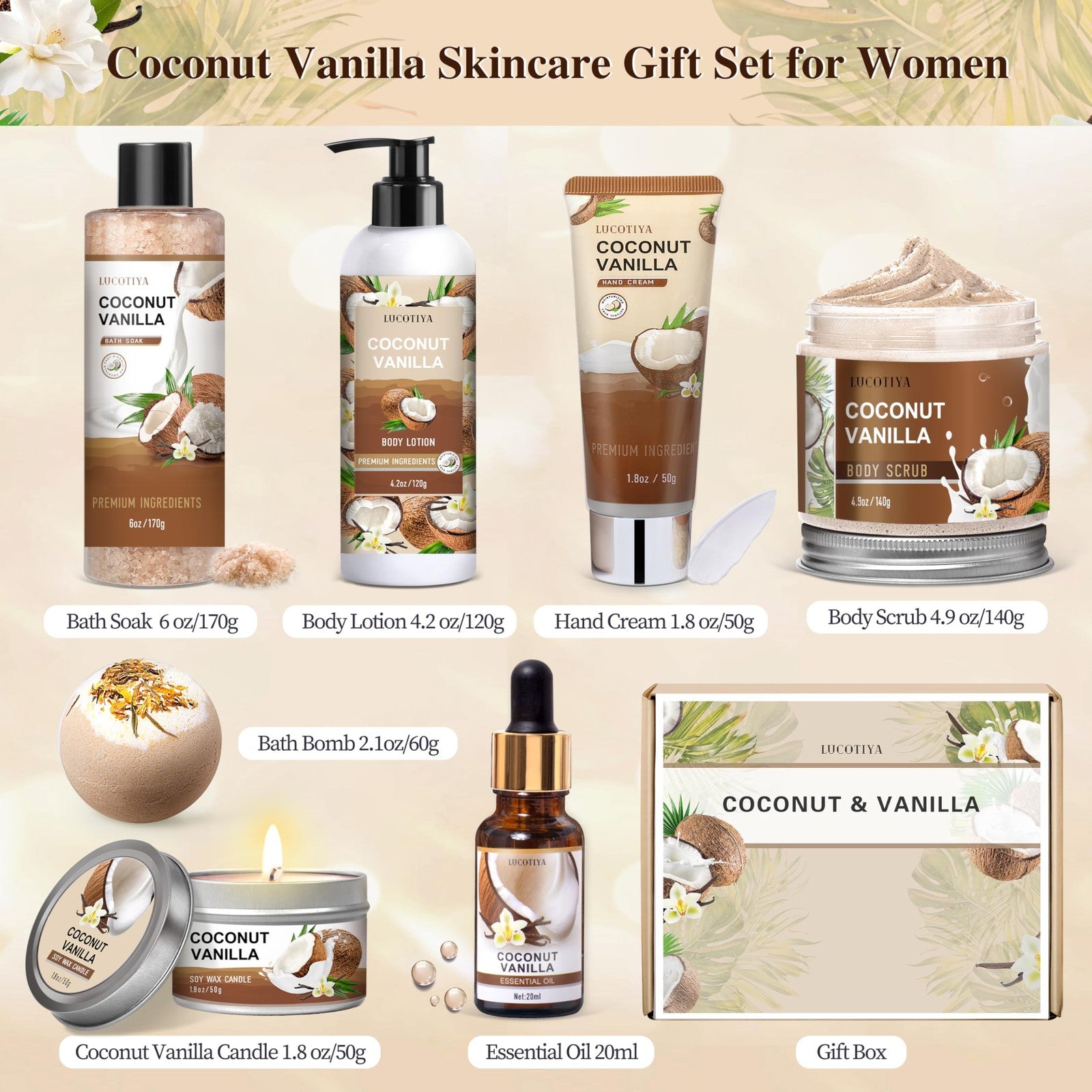 Birthday Gift Basket for Women Self Care Set Mug Candle Spa Box Friend