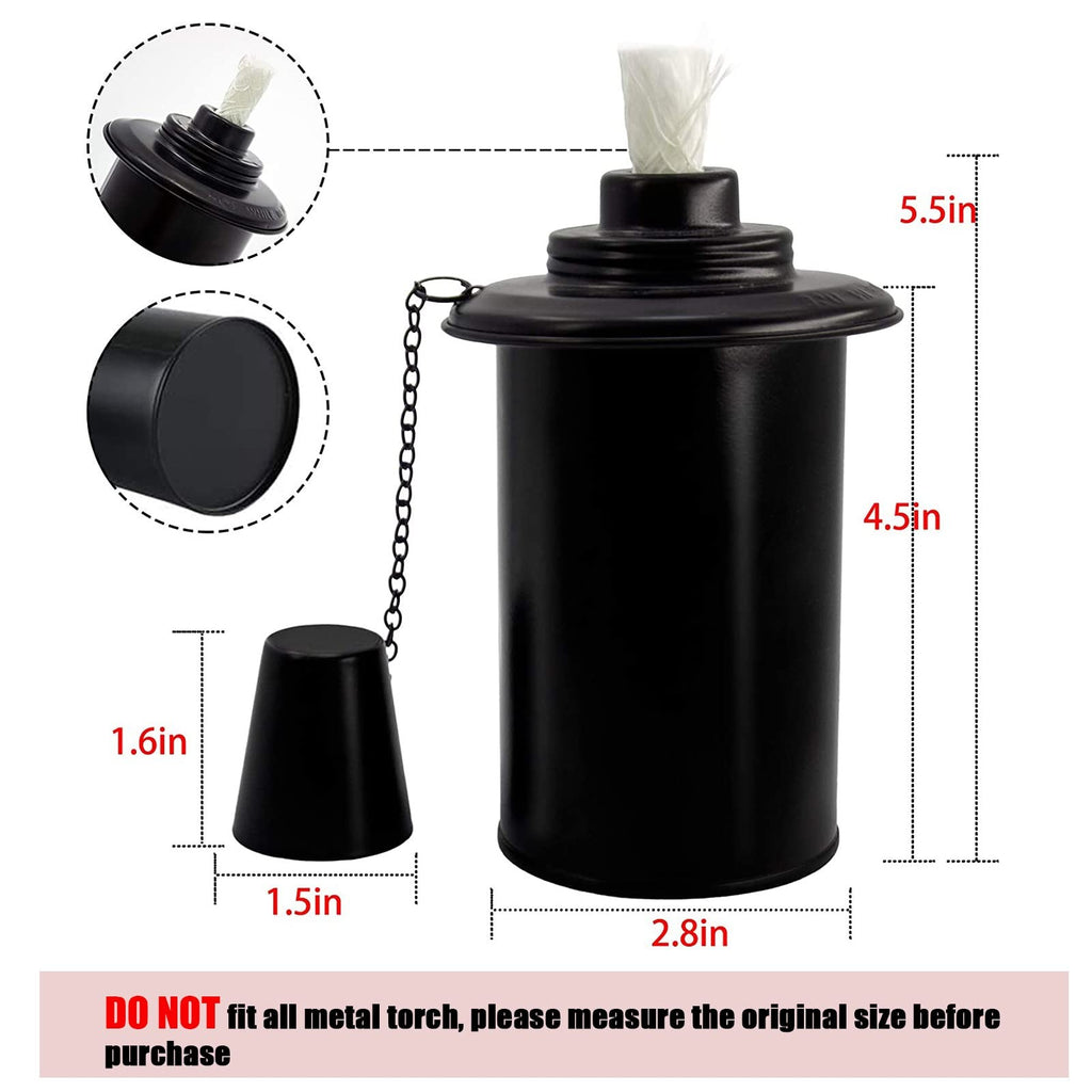 12 oz Torch Replacement Canisters 4 Pack Refillable Metal Cans Wicks Caps