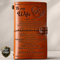 Leather Journal Gift for Wife Refillable Writing Notebook Travel Memory Keepsake
