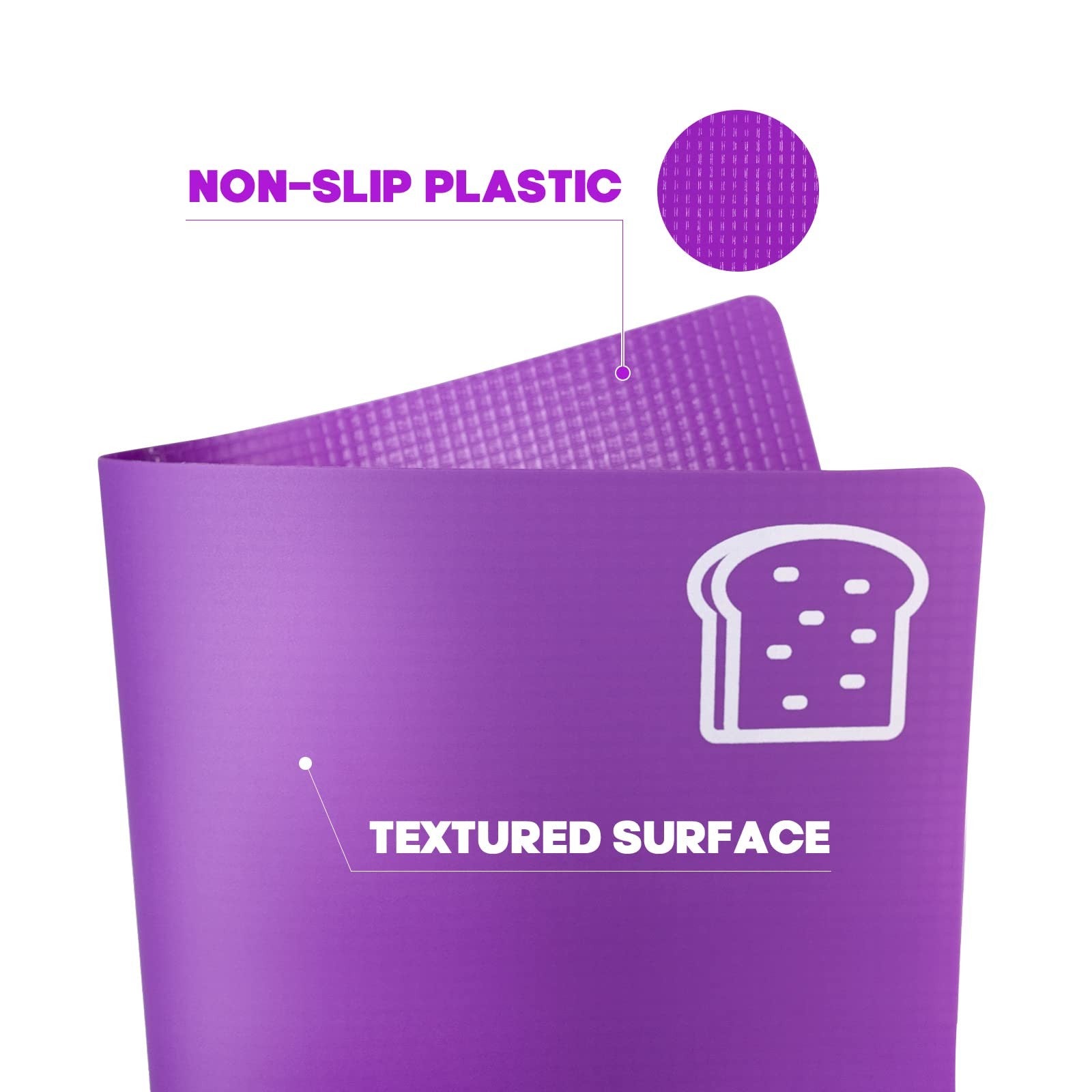 5 Pieces Flexible Cutting Boards, BPA Free Plastic Cutting Boards for Kitchen