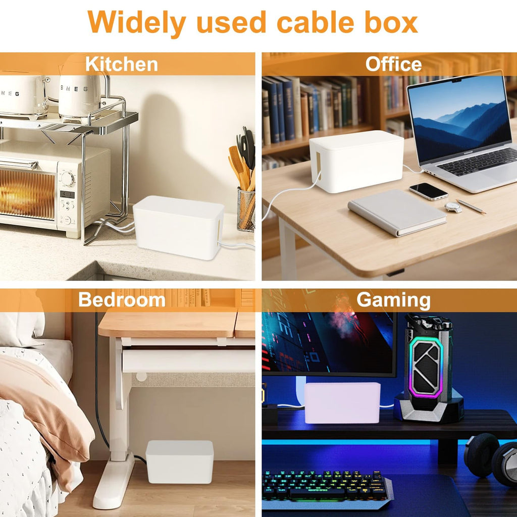 Mini Cable Management Cord Cover Wire Hider Box Concealer Organizer  Protector