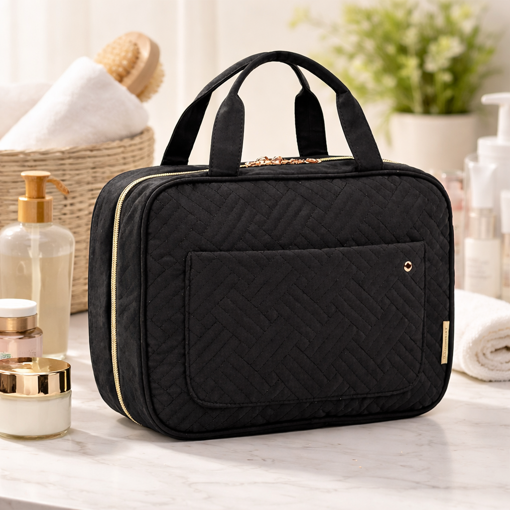 BAGSMART Travel Toiletry Bag Hanging Organizer Water Resistant Cosmetic Bag