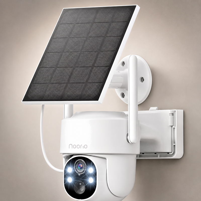 Noorio Solar Security Cameras Wireless Outdoor, 5G & 2.4G WiFi Cameras for Home
