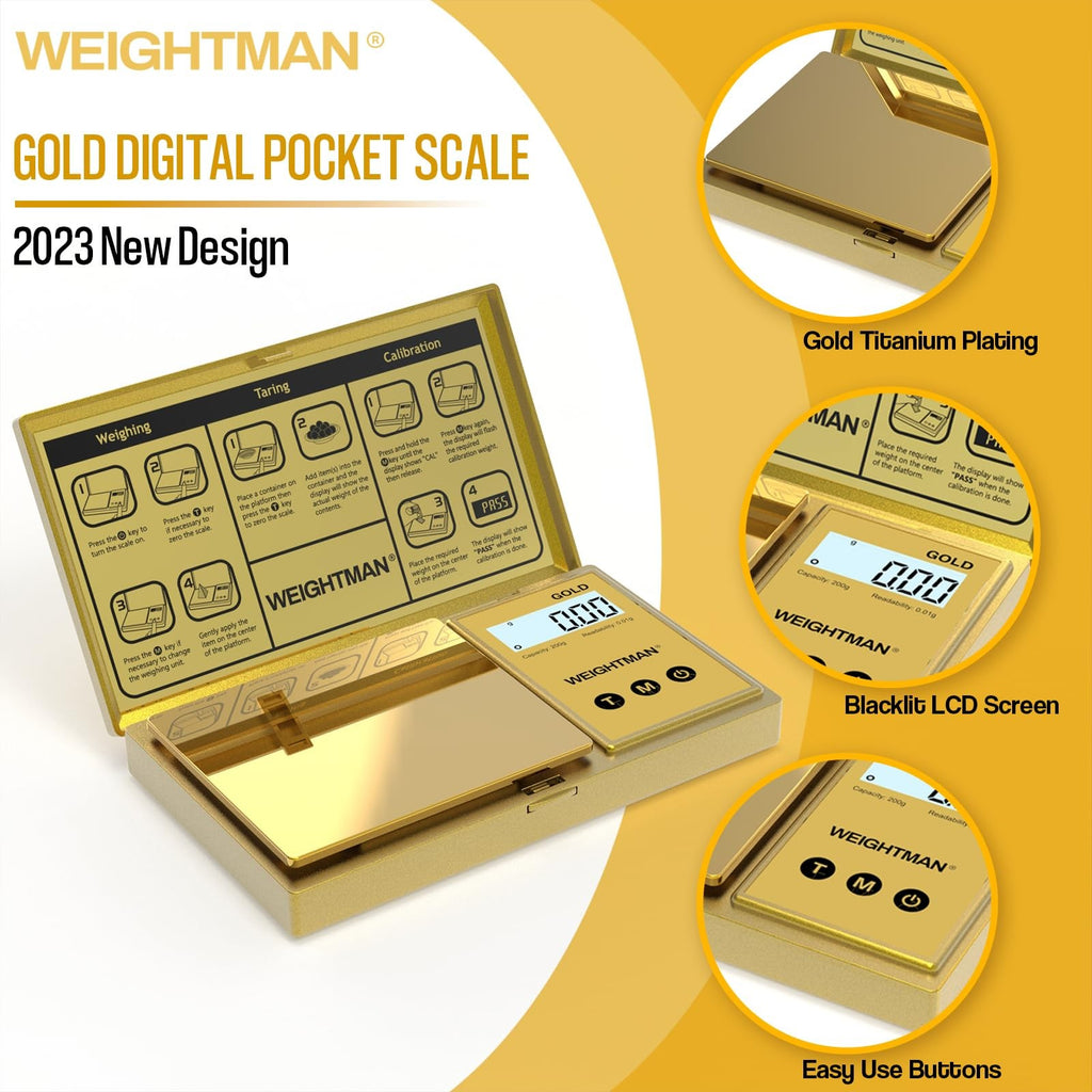 WEIGHTMAN Digital Gram Scale 0.01g Precision Pocket Jewelry Food Gold Coins