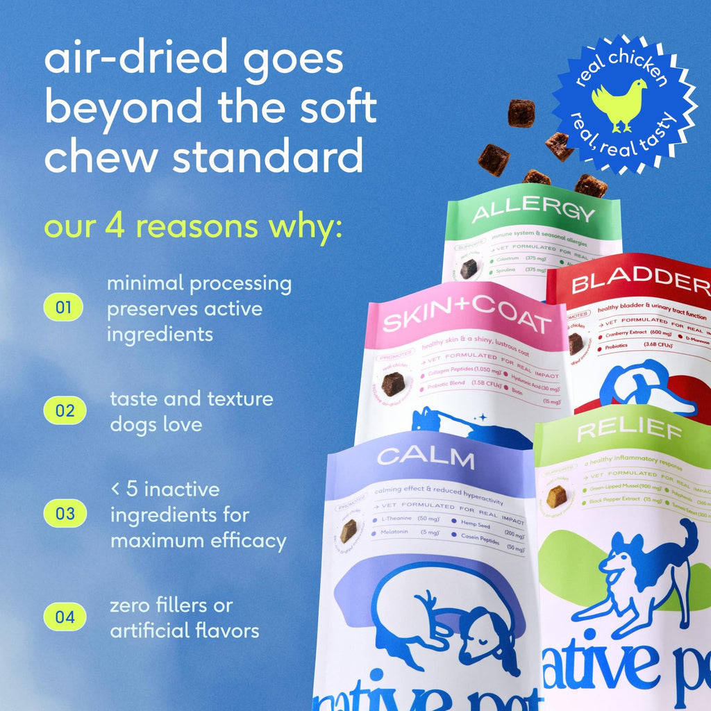 Native Pet Dog Allergy Chews - Dog Allergy Relief with Probiotics and Colostrum