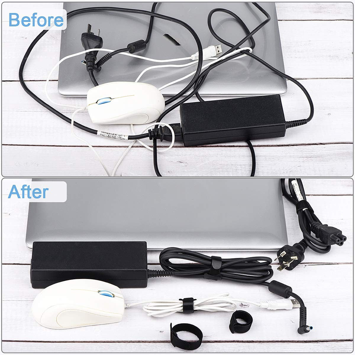 60 PCS 6 Inches Reusable Cable Ties, Adjustable Cord Straps Wire Organizer Cord