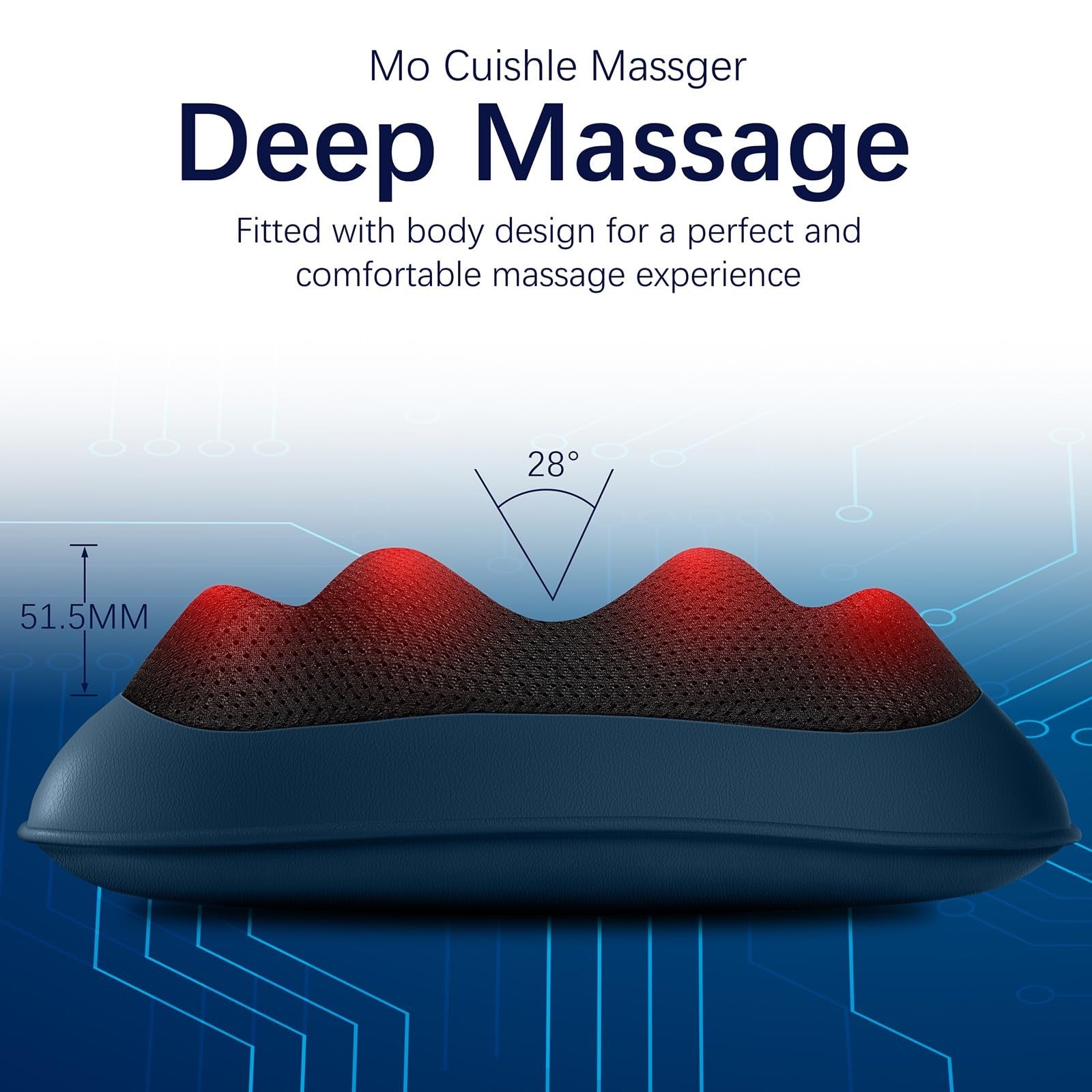 Shiatsu Back Neck Massager with Heat Deep Tissue Pain Relief Relaxation Home Car