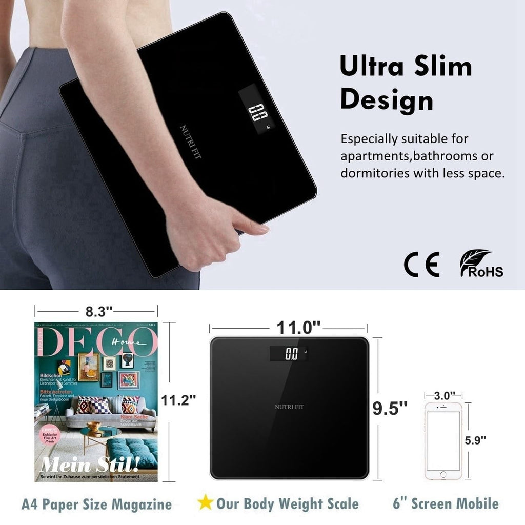 Digital Bathroom Scale 330lb High Accuracy LCD Weight Scale Home Use