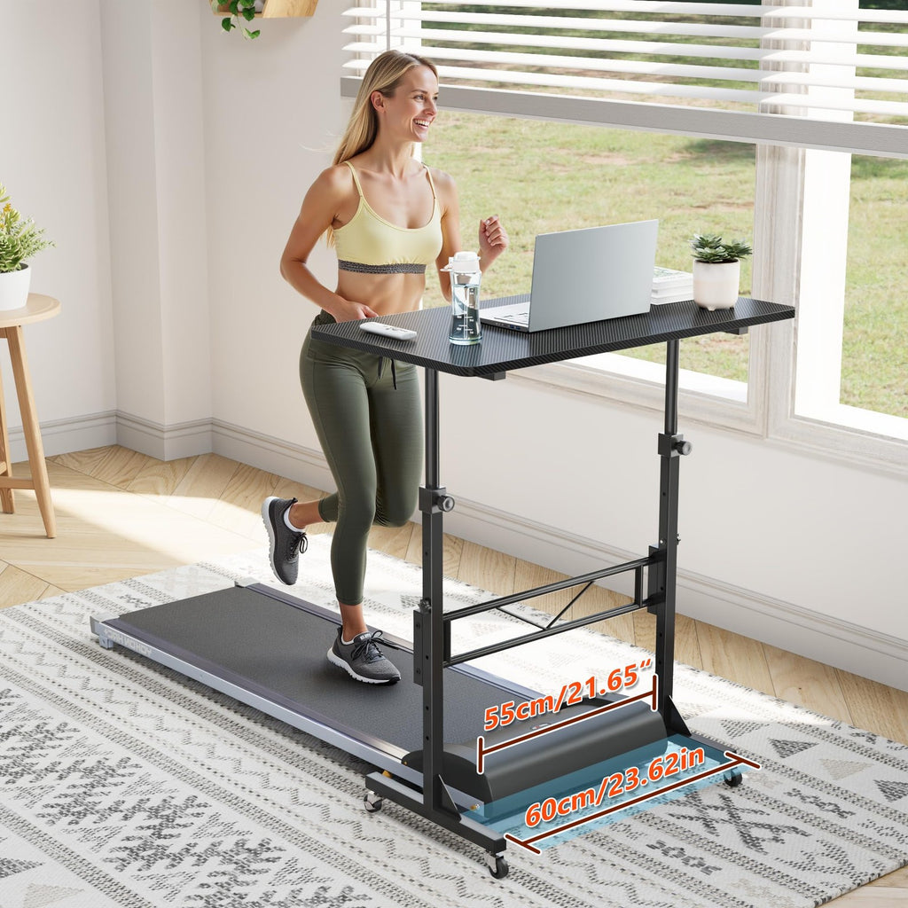 Adjustable Standing Desk Rolling Compact Sit Stand Workstation Small Space