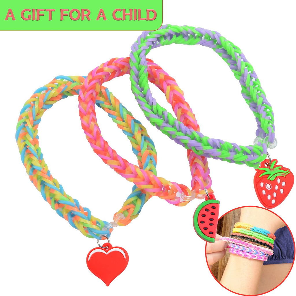 JIYAKO Rubber Band Bracelet Kit 2000+ Pieces DIY Jewelry Making Set Kids Craft