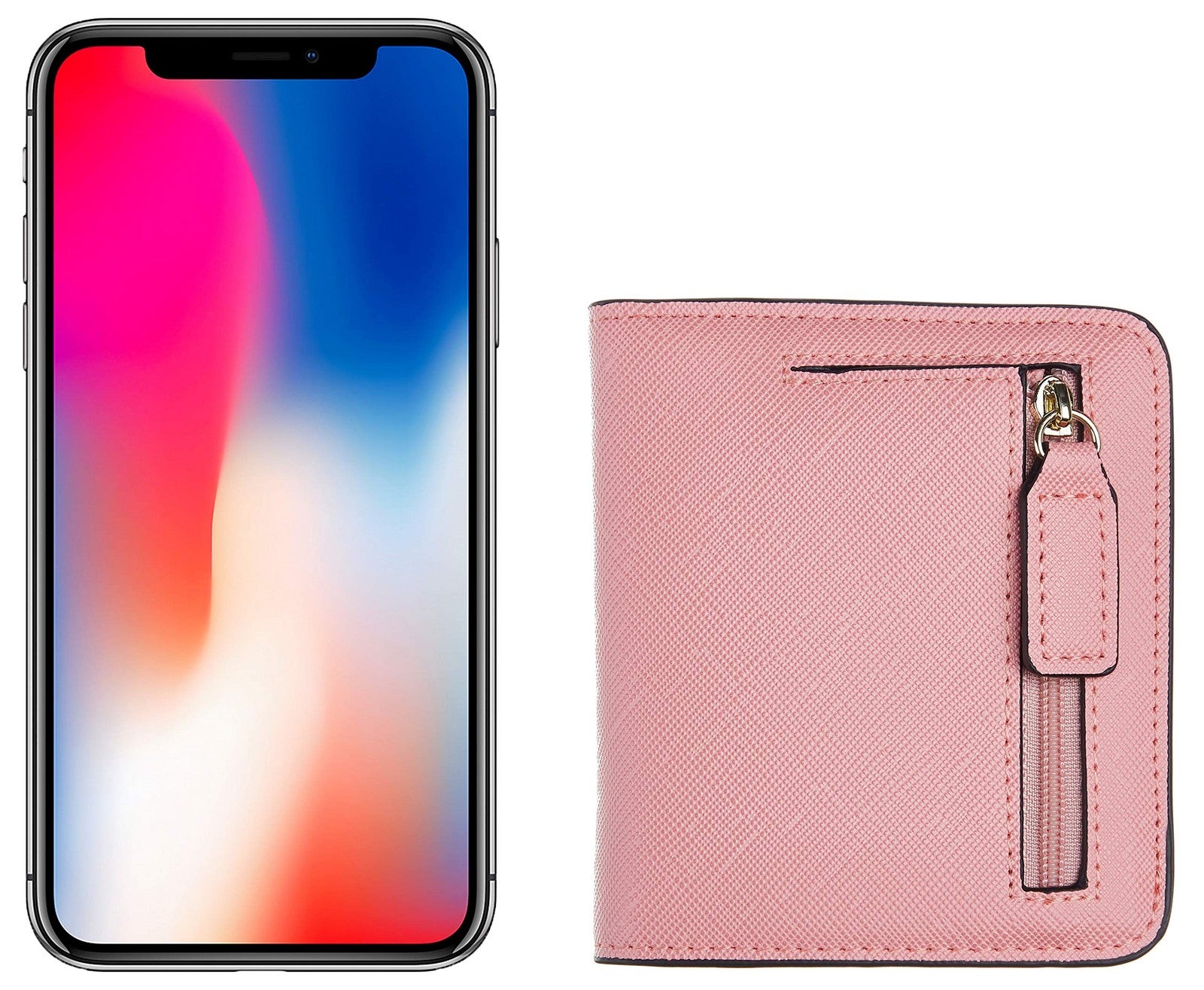 Toughergun Slim RFID Leather Wallet for Women Compact Bifold ID Coin Zip