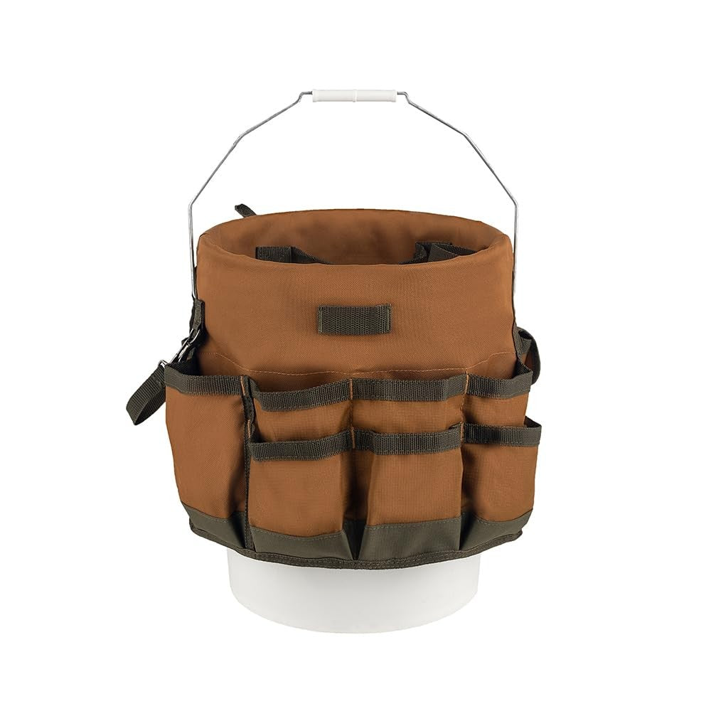 Bucket Boss The Bucketeer Bucket Tool Organizer in Brown Portable Hardware Tools