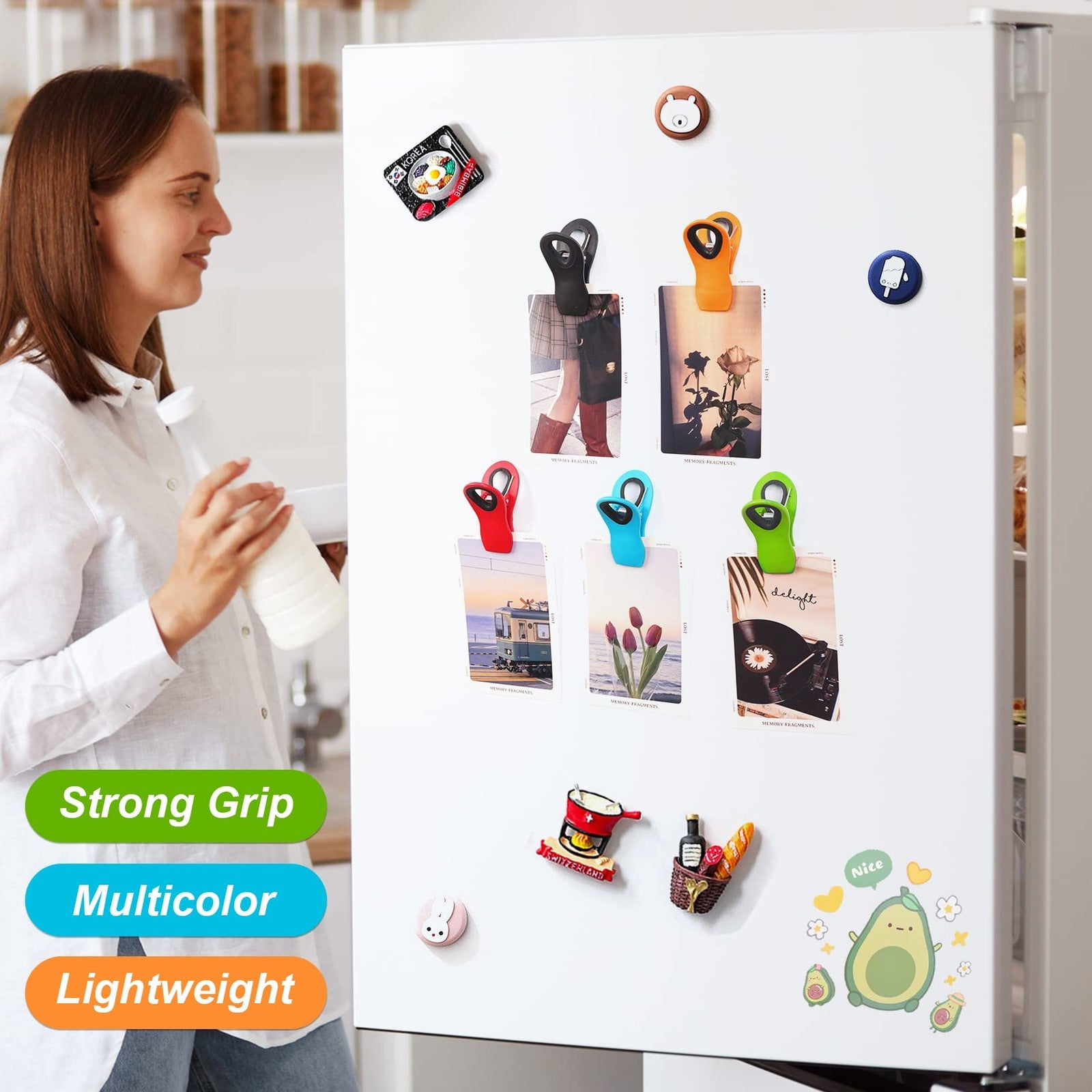 12 Pack Chip Clips Bag Clips, Magnetic Bag Clip for Food Storage Heavy Duty.