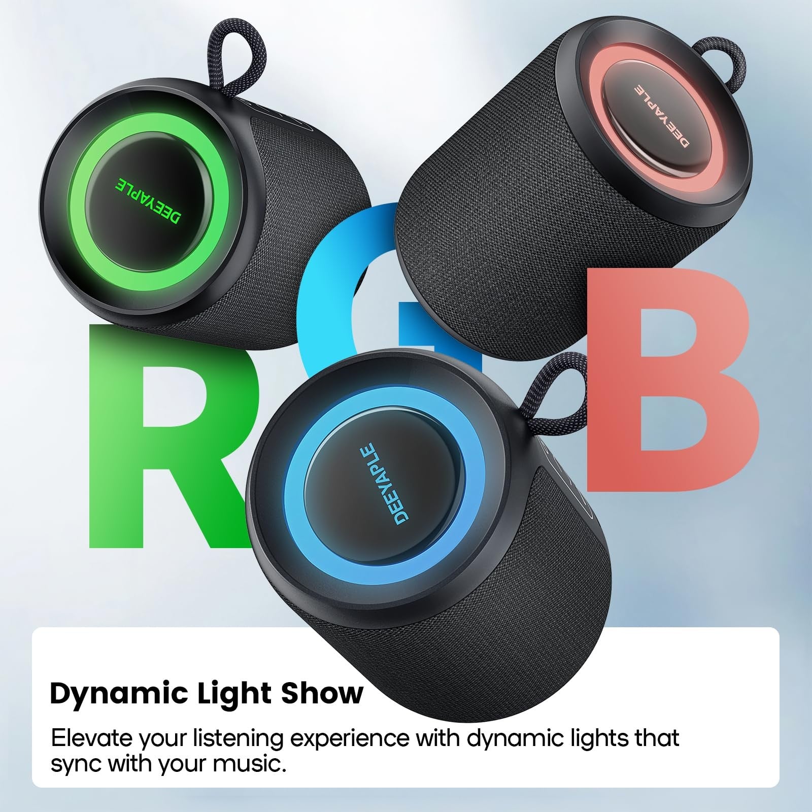 Bluetooth Speaker IP67 Waterproof 15W Stereo Sound RGB Portable Audio