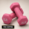 2LB Neoprene Dumbbell Set Hex Hand Weights for Home Fitness Training