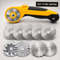 AUTOTOOLHOME 45mm Rotary Cutter 9 Extra Blades SKS-7 Fabric Cutter Set